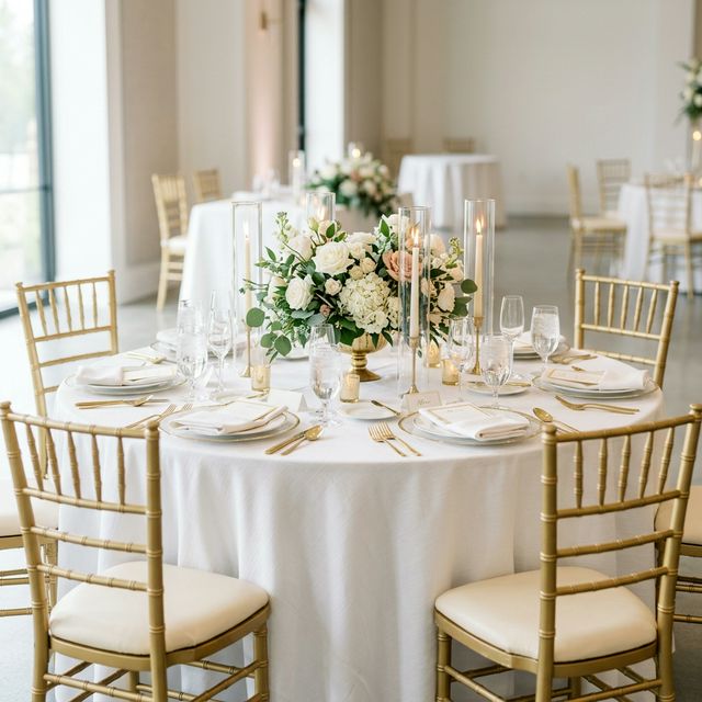 Round Banquet Table Set